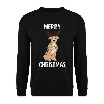 Joyeux Noël Drôle de Chemise de Noël - Sweat-shirt Unisexe - noir - Devant - Alina (178cm) & Michal (187cm)
