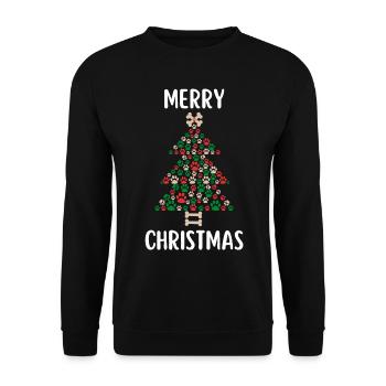 Joyeux Noël Drôle de Chemise de Noël - Sweat-shirt Unisexe - noir - Devant - Alina (178cm) & Michal (187cm)