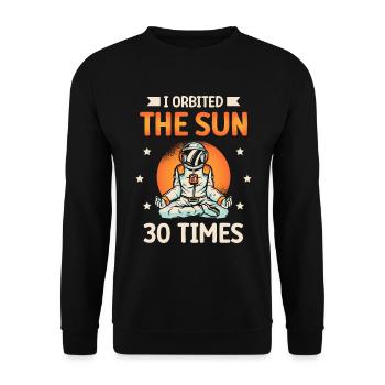 J’ai orbité autour du soleil 30 fois - Sweat-shirt Unisexe - noir - Devant - Alina (178cm) & Michal (187cm)