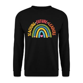 Primary School Teacher Kindergarten Educator - Unisex Sweatshirt - black - Front - Alina (178cm) & Michal (187cm)