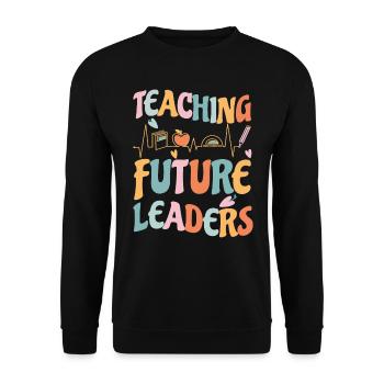 Primary School Teacher Kindergarten Educator - Unisex Sweatshirt - black - Front - Alina (178cm) & Michal (187cm)