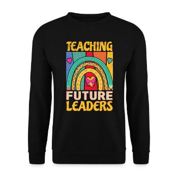 Primary School Teacher Kindergarten Educator - Unisex Sweatshirt - black - Front - Alina (178cm) & Michal (187cm)