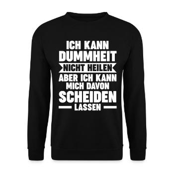 Scheidungsparty Geschieden Scheidung - Unisex Pullover - Schwarz - Vorne - Alina (178cm) & Michal (187cm)