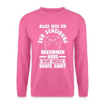 Scheidungsparty Geschieden Scheidung - Unisex Pullover - Pink - Vorne