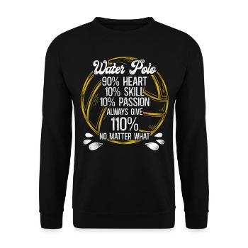 Water Polo Vintage Water Polo 90% - Unisex Pullover - Schwarz - Vorne - Alina (178cm) & Michal (187cm)