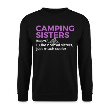 Camping Camping Camping-car - Sweat-shirt Unisexe - noir - Devant - Alina (178cm) & Michal (187cm)