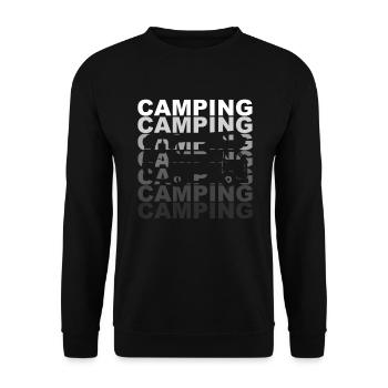 Camping Camping Camping-car - Sweat-shirt Unisexe - noir - Devant - Alina (178cm) & Michal (187cm)