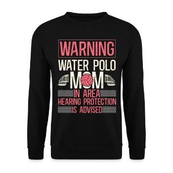 Water Polo Mom Vintage Warning - Unisex Sweatshirt - black - Front - Alina (178cm) & Michal (187cm)
