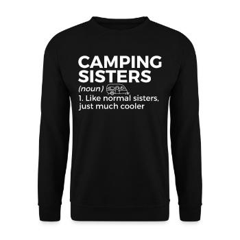 Camping Camping Camping-car - Sweat-shirt Unisexe - noir - Devant - Alina (178cm) & Michal (187cm)