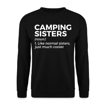 Camping Camping Camping-car - Sweat-shirt Unisexe - noir - Devant - Alina (178cm) & Michal (187cm)