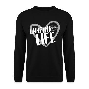 Camping Camping Camping-car - Sweat-shirt Unisexe - noir - Devant - Alina (178cm) & Michal (187cm)