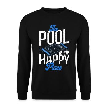 Water Polo The Pool Is My Happy - Unisex Sweatshirt - black - Front - Alina (178cm) & Michal (187cm)