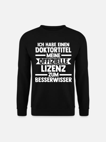 Doktor Abschluss Doktorand Promotion Doktortitel - Unisex Pullover - Schwarz