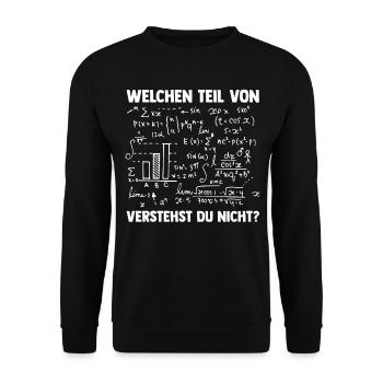 Mathematik Mathe Rechnen Algebra - Unisex Pullover - Schwarz - Vorne - Alina (178cm) & Michal (187cm)
