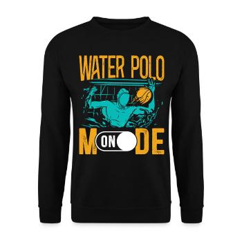 Water Polo Water Polo Mode On - Unisex Sweatshirt - black - Front - Alina (178cm) & Michal (187cm)