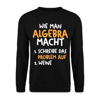 Mathematik Mathe Rechnen Algebra - Unisex Pullover - Schwarz - Vorne - Alina (178cm) & Michal (187cm)