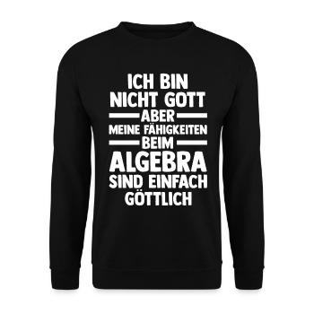 Mathematik Mathe Rechnen Algebra - Unisex Pullover - Schwarz - Vorne - Alina (178cm) & Michal (187cm)