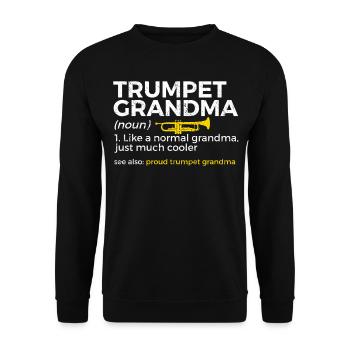 Trumpet Musician Brass Music - Unisex Sweatshirt - black - Front - Alina (178cm) & Michal (187cm)