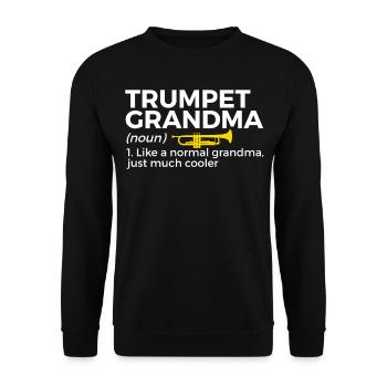 Trumpet Musician Brass Music - Unisex Sweatshirt - black - Front - Alina (178cm) & Michal (187cm)