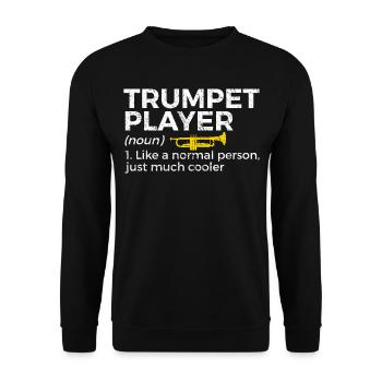 Trumpet Musician Brass Music - Unisex Sweatshirt - black - Front - Alina (178cm) & Michal (187cm)