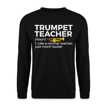Trumpet Musician Brass Music - Unisex Sweatshirt - black - Front - Alina (178cm) & Michal (187cm)