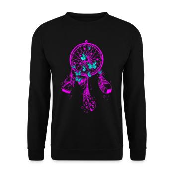 Capteur de rêves des années 60 - Sweat-shirt Unisexe - noir - Devant - Alina (178cm) & Michal (187cm)