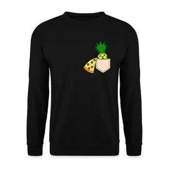 Pizza Ananas - Sweat-shirt Unisexe - noir - Devant - Alina (178cm) & Michal (187cm)