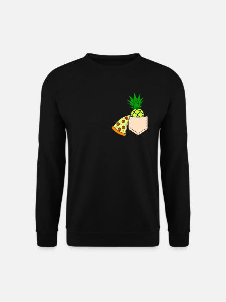 Pizza Pineapple - Unisex Sweatshirt - black