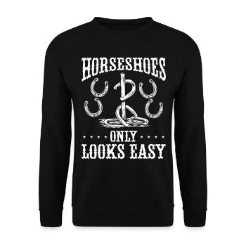 Horseshoe Pitching Game Only looks easy Tosser - Unisex Sweatshirt - black - Front - Alina (178cm) & Michal (187cm)