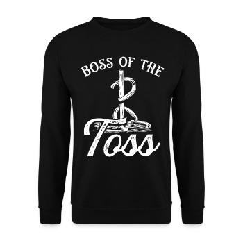 Horseshoe Pitching Game Boss of the Toss Tosser - Unisex Sweatshirt - black - Front - Alina (178cm) & Michal (187cm)