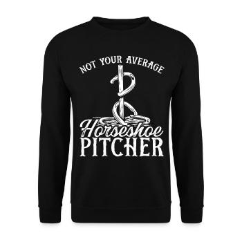 Horseshoe Pitching Game Not your average Tosser - Unisex Sweatshirt - black - Front - Alina (178cm) & Michal (187cm)