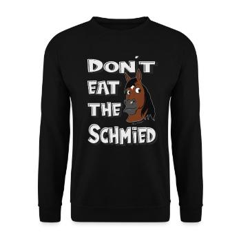 don't eat the blacksmith funny farrier - Unisex Sweatshirt - black - Front - Alina (178cm) & Michal (187cm)