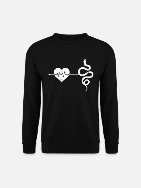 Snake heartbeat - Unisex Sweatshirt - black