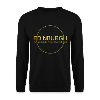 Edinburgh quote - Unisex Sweatshirt - black - Front - Alina (178cm) & Michal (187cm)