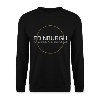 Edinburgh quote - Unisex Sweatshirt - black - Front - Alina (178cm) & Michal (187cm)