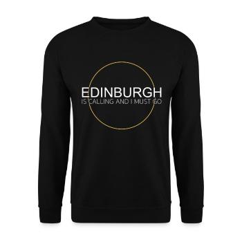 Edinburgh Spruch - Unisex Pullover - Schwarz - Vorne - Alina (178cm) & Michal (187cm)