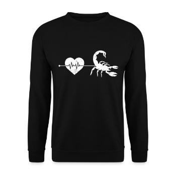 Rythme cardiaque du cancer - Sweat-shirt Unisexe - noir - Devant - Alina (178cm) & Michal (187cm)
