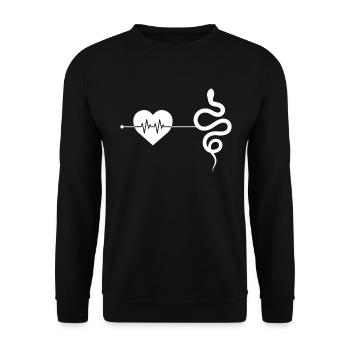 Battement de cœur de serpent - Sweat-shirt Unisexe - noir - Devant - Alina (178cm) & Michal (187cm)