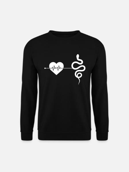 Snake heartbeat - Unisex Sweatshirt - black