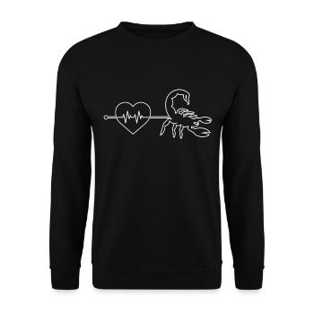 Rythme cardiaque du cancer - Sweat-shirt Unisexe - noir - Devant - Alina (178cm) & Michal (187cm)