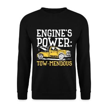 Conducteur de dépanneuse Conducteur de moteur de camion Conducteur de camion - Sweat-shirt Unisexe - noir - Devant - Alina (178cm) & Michal (187cm)