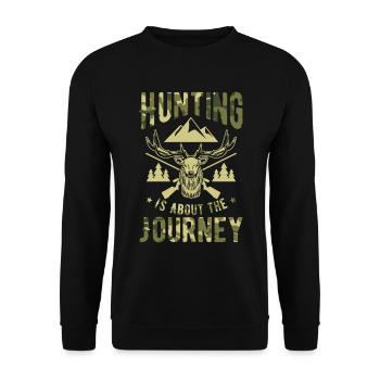 Deer Hunting Wild Animal Hunting Season Shooting - Unisex Sweatshirt - black - Front - Alina (178cm) & Michal (187cm)
