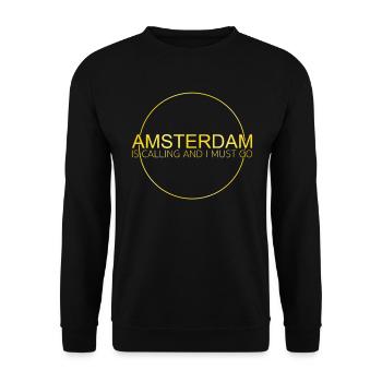 Amsterdam - Unisex Sweatshirt - black - Front - Alina (178cm) & Michal (187cm)