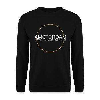 Amsterdam - Sweat-shirt Unisexe - noir - Devant - Alina (178cm) & Michal (187cm)