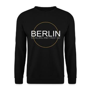 Berlin Spruch - Unisex Pullover - Schwarz - Vorne - Alina (178cm) & Michal (187cm)