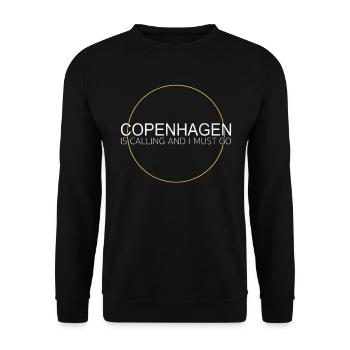Copenhagen Saying - Unisex Sweatshirt - black - Front - Alina (178cm) & Michal (187cm)
