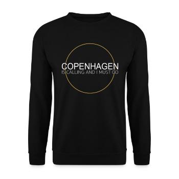 Copenhagen Saying - Unisex Sweatshirt - black - Front - Alina (178cm) & Michal (187cm)