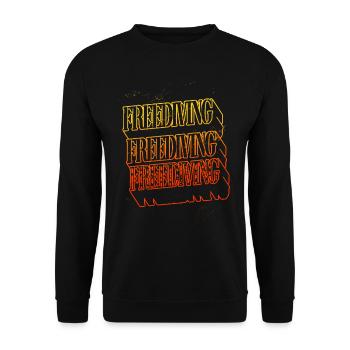 Freediving Apnoetauchen Freitauchen Tauchen - Unisex Pullover - Schwarz - Vorne - Alina (178cm) & Michal (187cm)