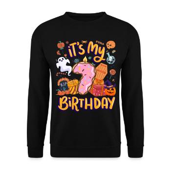 C’est mon beignet de pâtisserie 7 ans Halloween 7. - Sweat-shirt Unisexe - noir - Devant - Alina (178cm) & Michal (187cm)