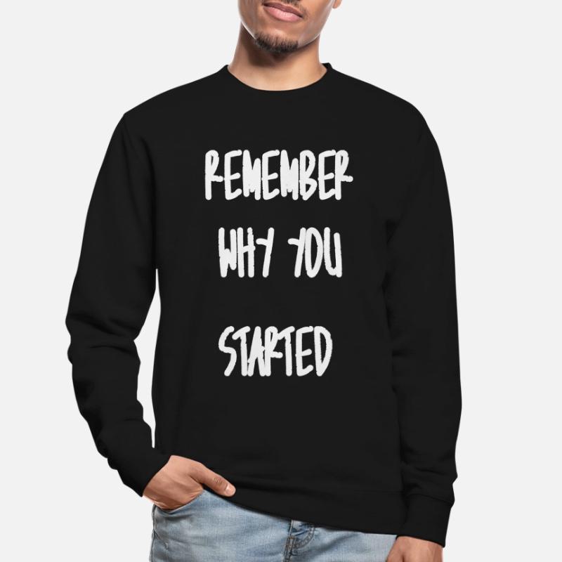 Remember why you started Unisex Pullover
